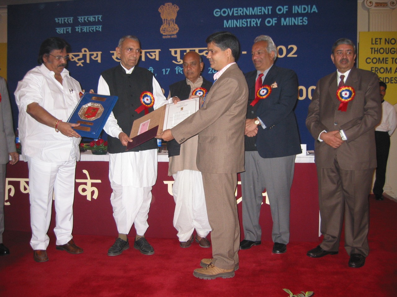 Honoured with the National Mineral Award (2002)